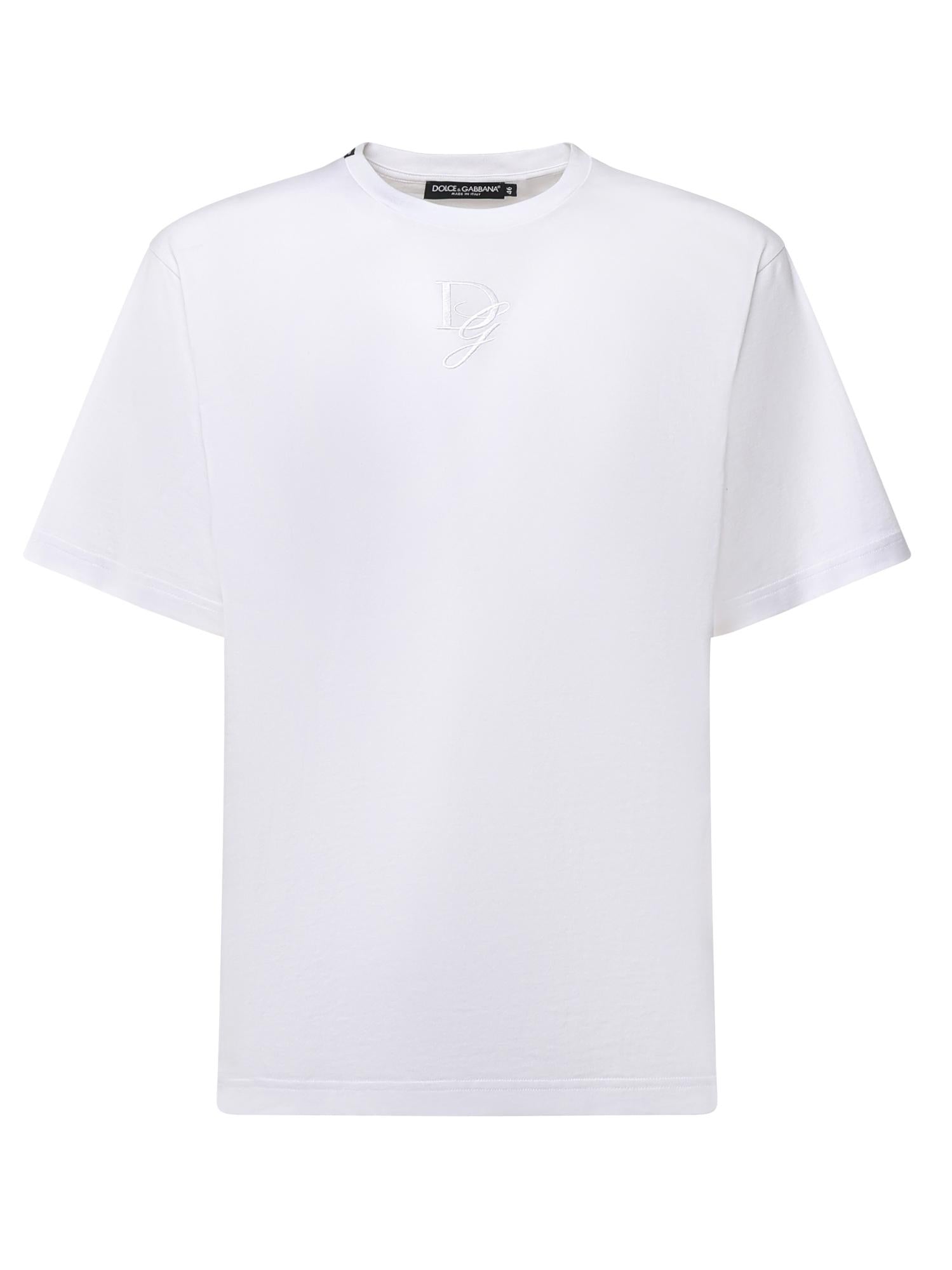 T-shirt con ricamo logo<BR/><BR/> G8PN9Z G7O4EW0800 DOLCE & GABBANA 
