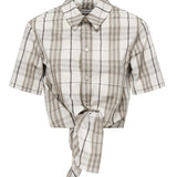 Camicia cropped in cotone Check 8109229 C2539 BURBERRY 