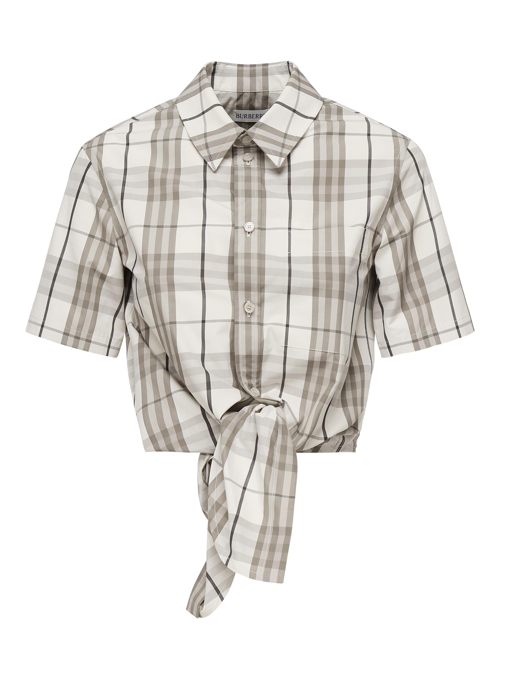 Camicia cropped in cotone Check 8109229 C2539 BURBERRY 