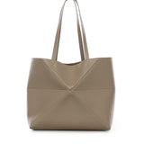 Borsa Tote Puzzle Fold media orizzontale in pelle di vitello A779PEWX04 5541 LOEWE 