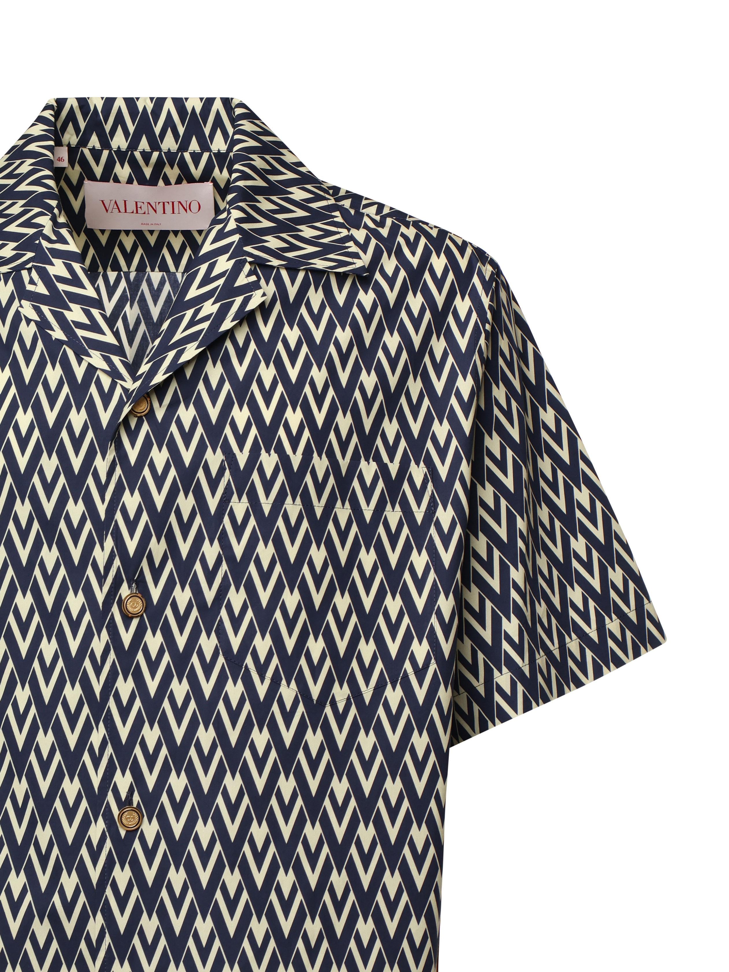 Camicia da bowling con stampa Toute la V all over 6V3AA111 AS0QTD VALENTINO GARAVANI 