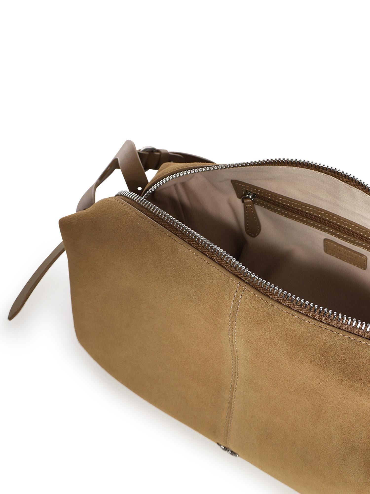 Borsa a spalla media Keeper Bag in suede 106676 A0F6L22O PINKO 