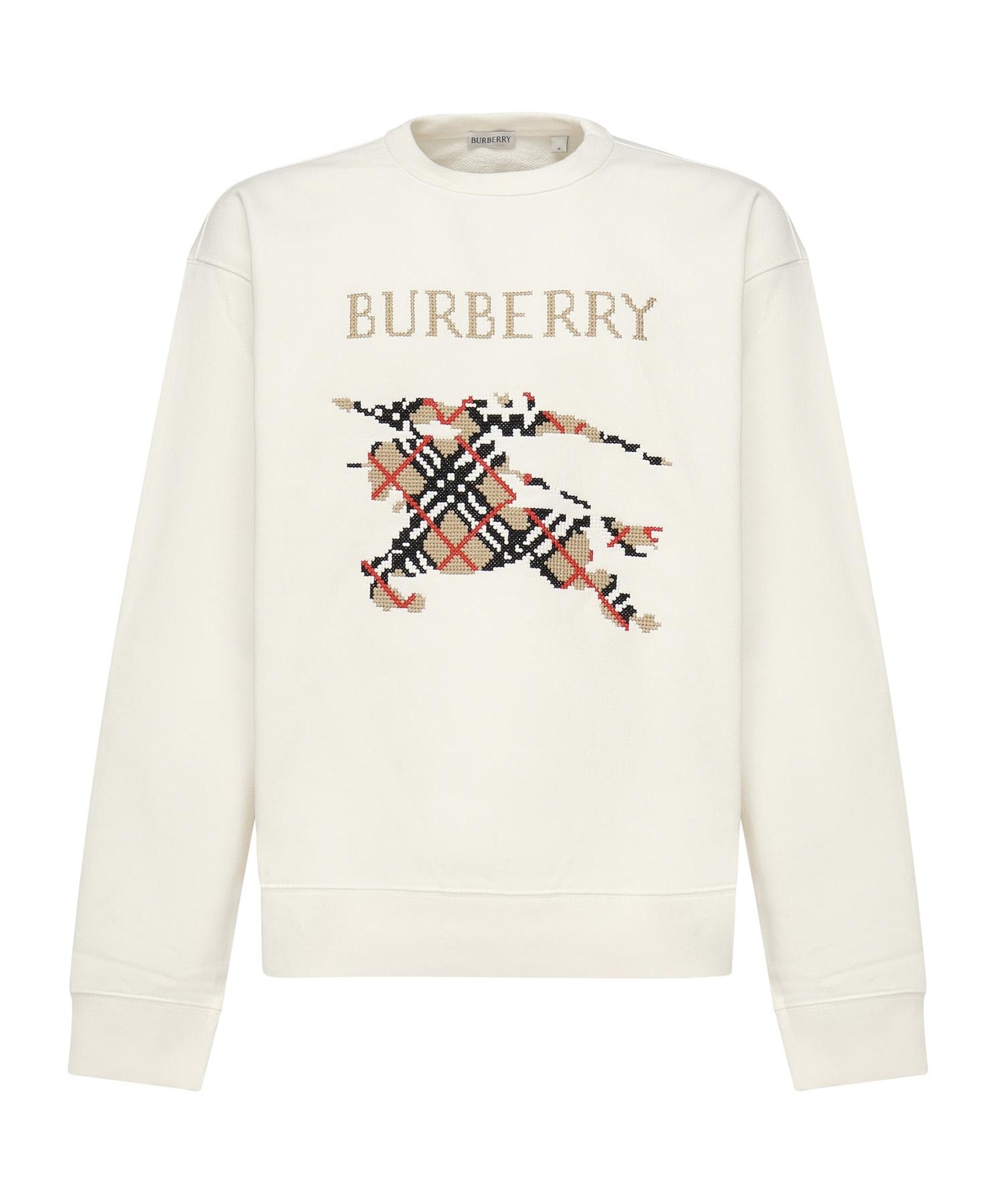 Felpa in cotone con EKD a punto croce 8110547 B7078 BURBERRY 