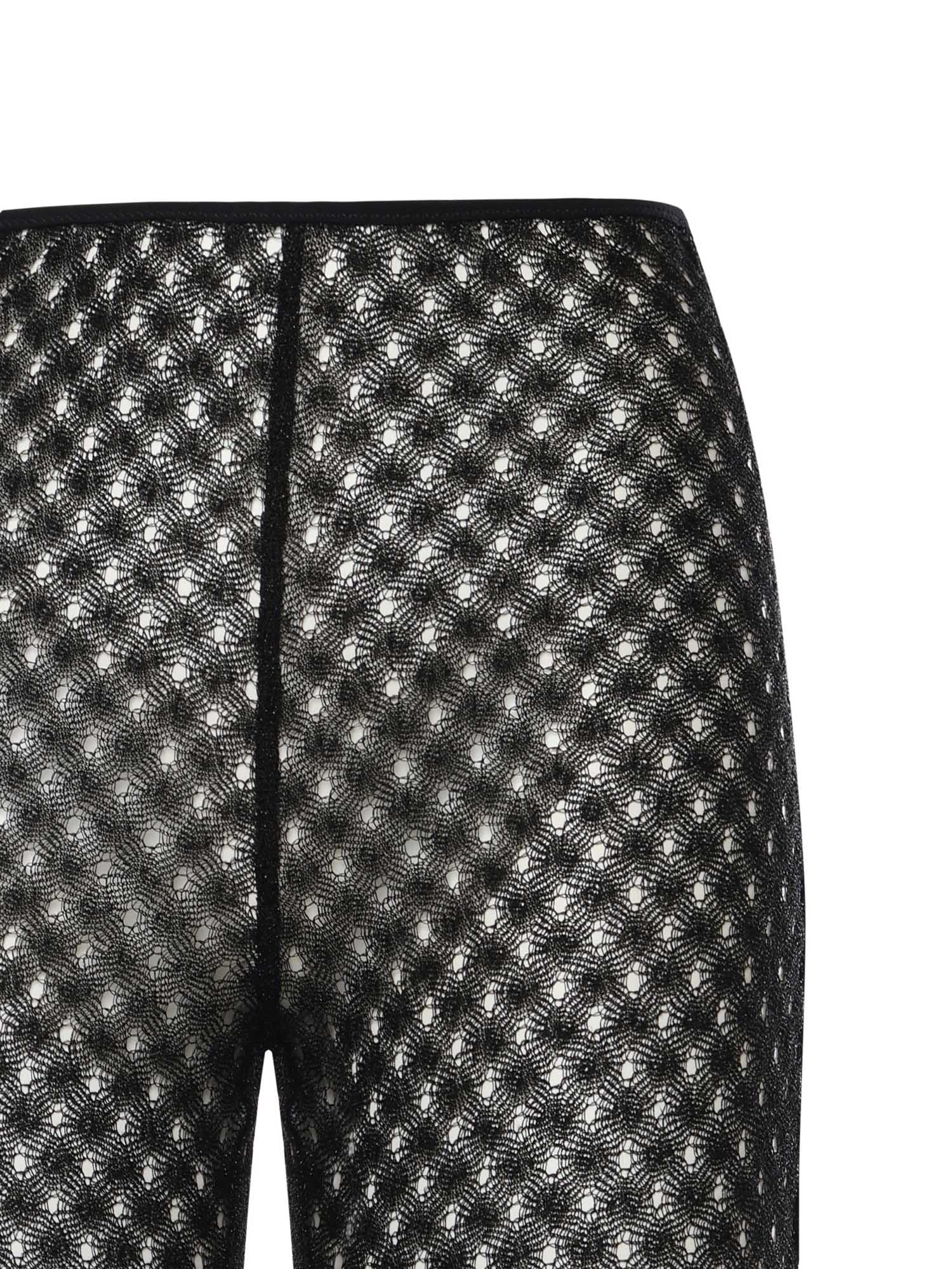 Pantaloni flare in viscosa lamé lavorazione raschel MC25SI00 BR014RS91RE MISSONI 