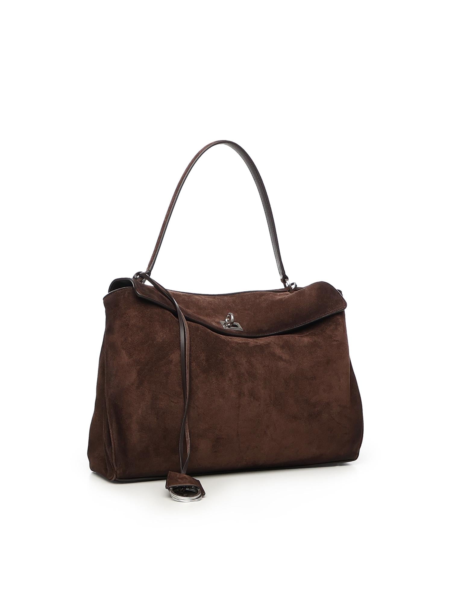 Borsa Rodeo media in pelle di vitello scamosciata 789772 2AB4G2308 BALENCIAGA 