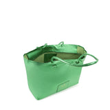 Borsa shopping in pelle con logo 73BP9VT01 LOLLI POPPOP GREEN V° 73 