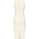 Abito midi in maglia traforata 105190 A2LWC00 PINKO 