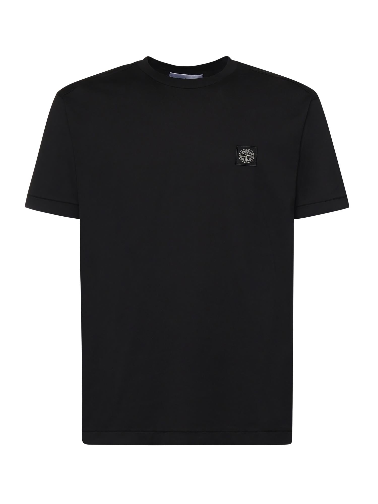 T-shirt con patch Compass in jersey di cotone L1S152100027 S0013V0029 STONE ISLAND 