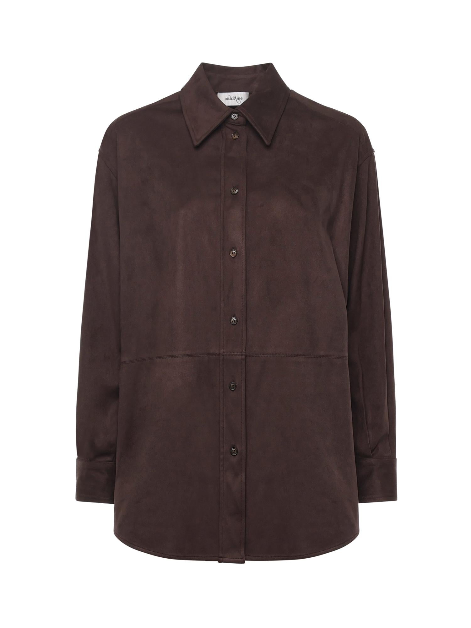 Camicia con fondo arrotondato DC5157 BROWN OTTOD'AME 