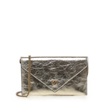 Bustina in pelle metallizzata con logo 105347 A2OTZZLQ PINKO 