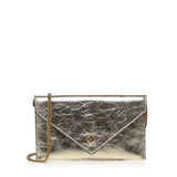 Bustina in pelle metallizzata con logo 105347 A2OTZZLQ PINKO 