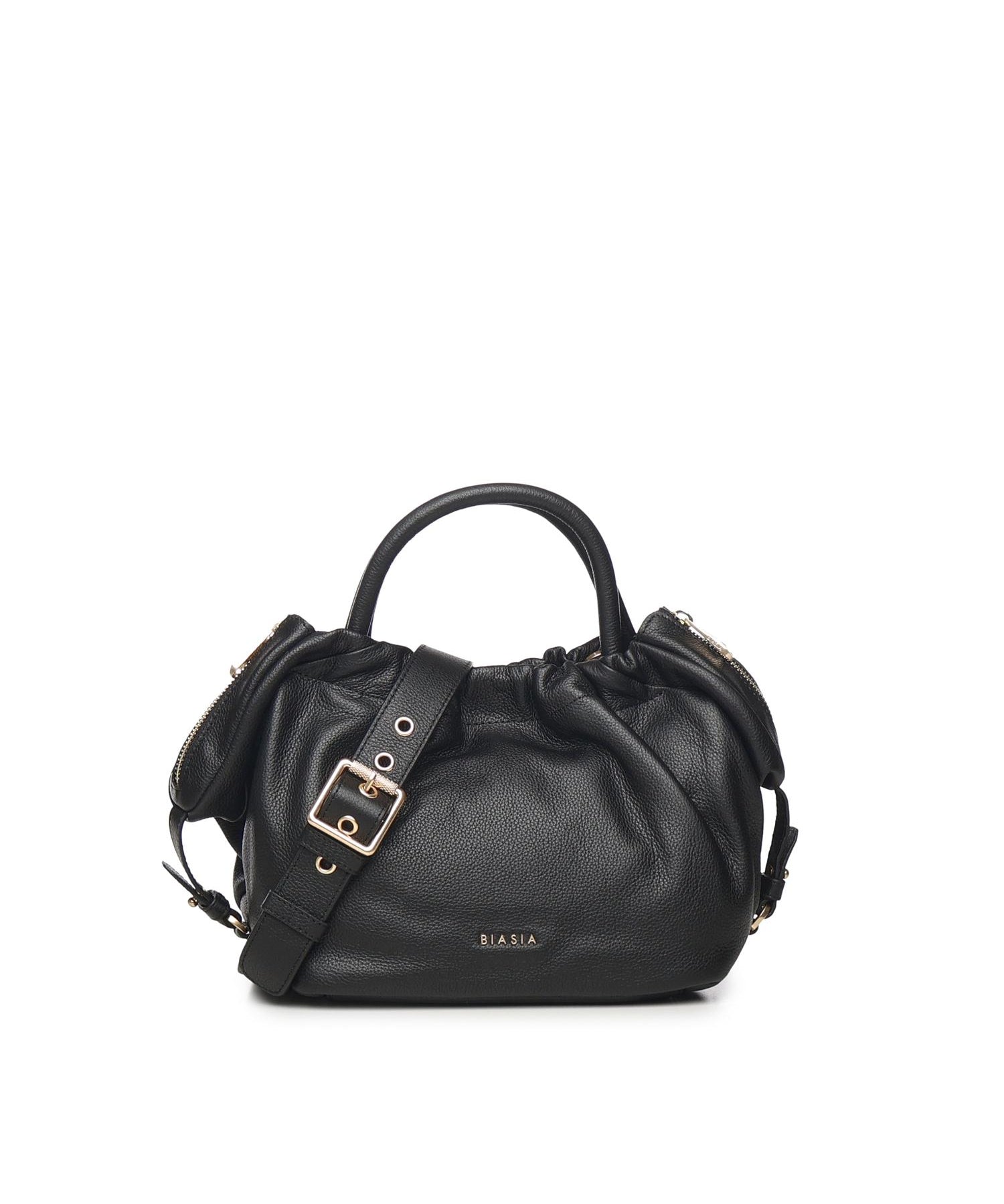 Borsa in pelle con logo BIBP9E702 NERO BIASIA 