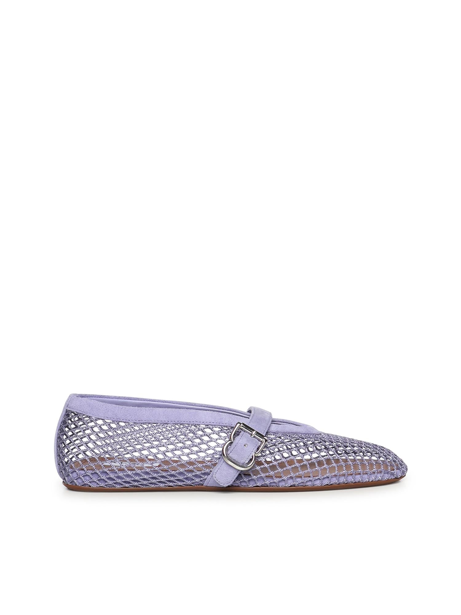 Ballerine flat in rete e pelle scamosciata AA3A029TK061 452 ALAIA 