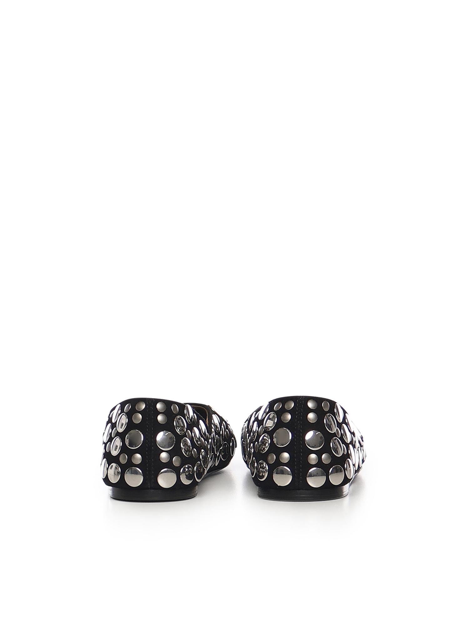 Ballerine Jane in pelle scamosciata con borchie F4059 970L970 KHAITE 