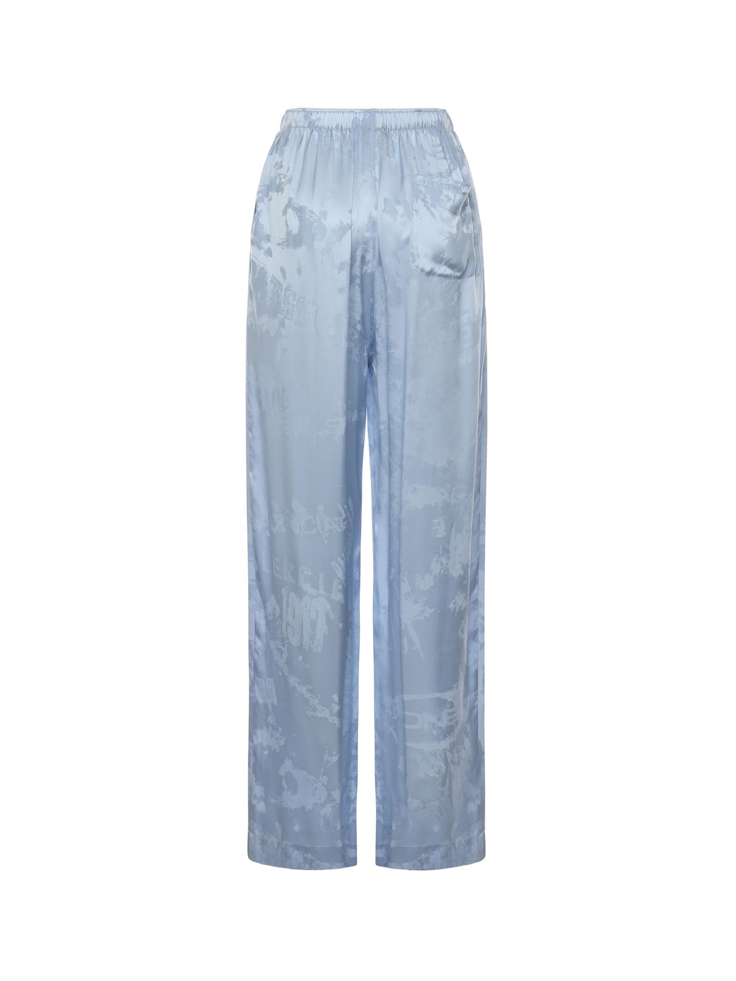 Pantaloni stile pigiama Washed Crayon Allover in seta 850696 TTN105840 BALENCIAGA 
