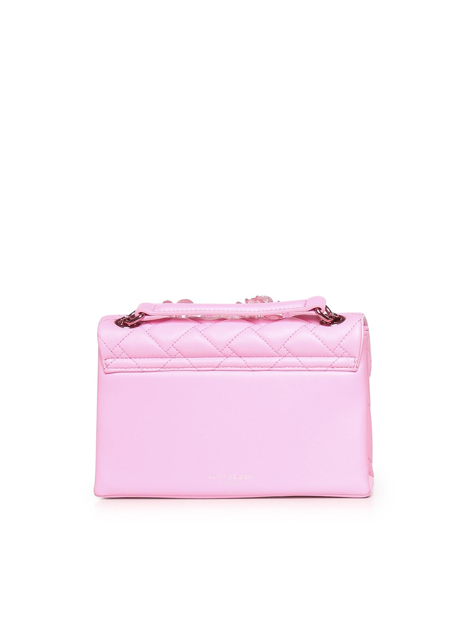 Borsa Kensington in pelle con cristalli 4373598109 PINK KURT GEIGER 