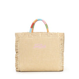 Borsa Colette in tessuto effetto paglia con logo COL0017 02737L MC2 SAINT BARTH 