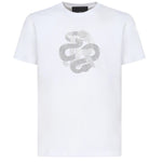 T-shirt con logo strass RMP25481TS WHITE JOHN RICHMOND 
