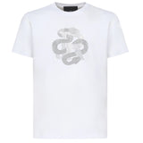 T-shirt con logo strass RMP25481TS WHITE JOHN RICHMOND 