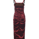 Abito drappeggiato in raso stretch F6TYJT FURADR2723 DOLCE & GABBANA 