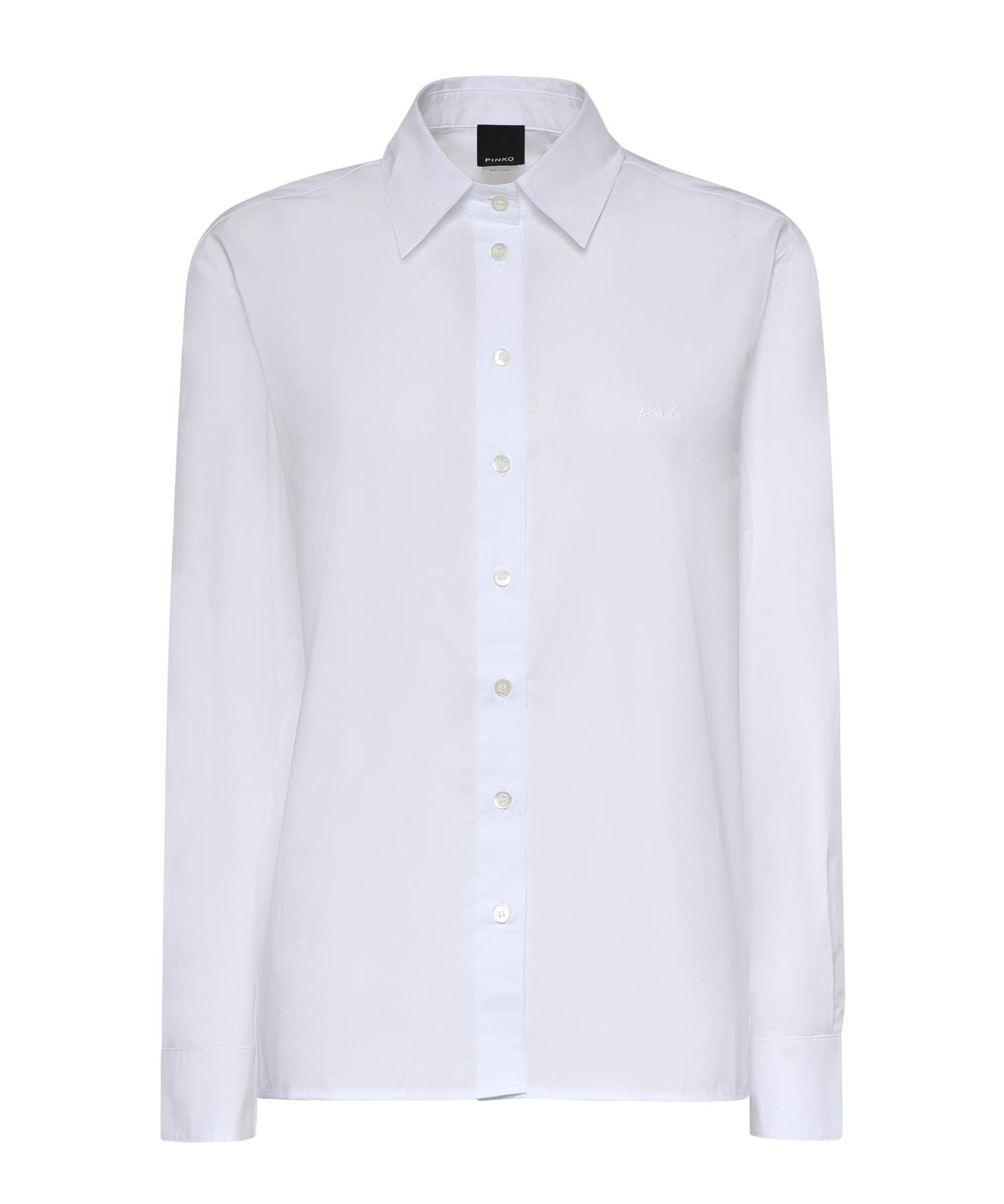 Camicia boxy in popeline 106248 A32LZ04 PINKO 