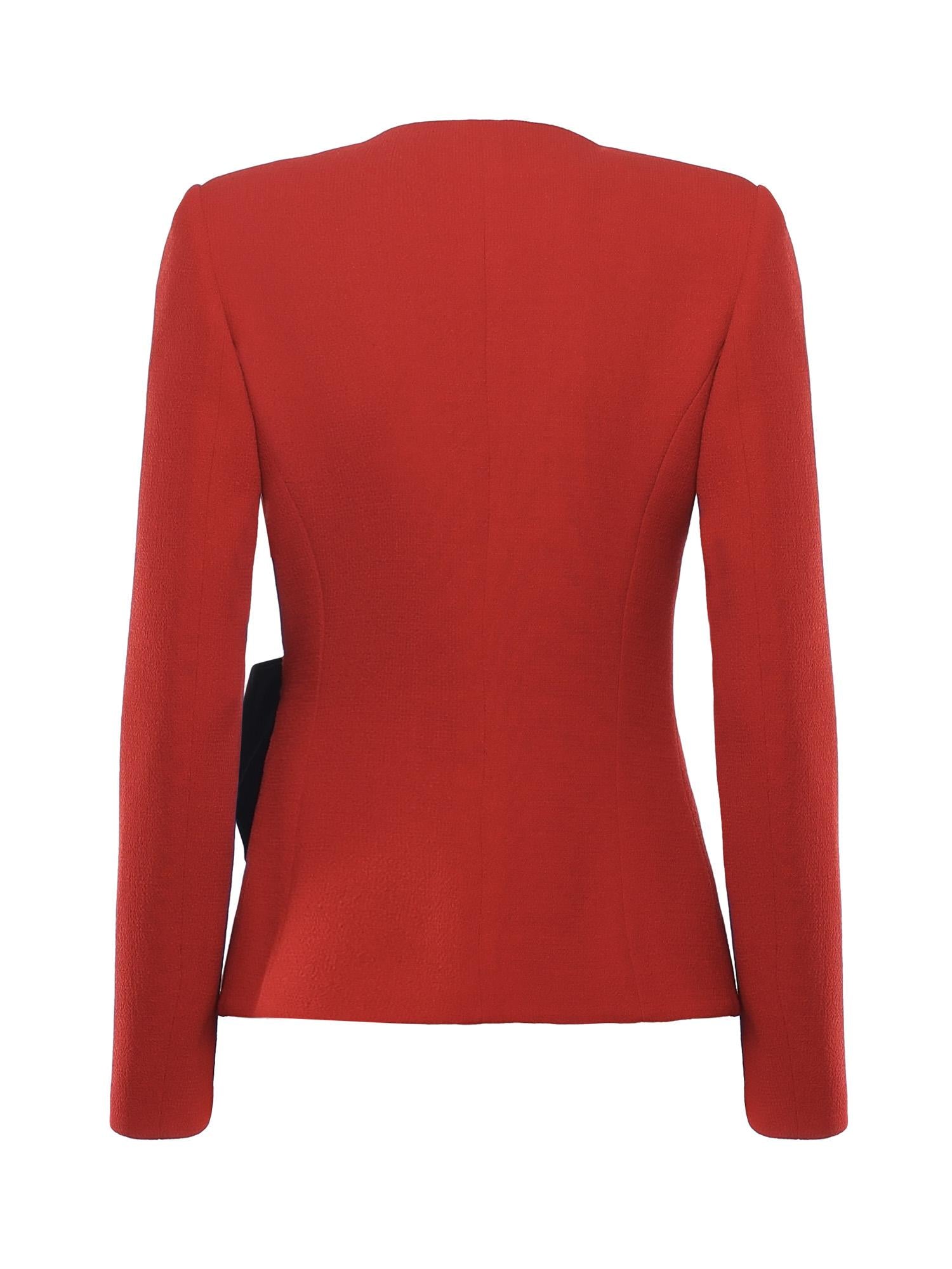 Giacca in wool crepe con fiocco a contrasto 7B0CE520 9Q09QK VALENTINO GARAVANI 