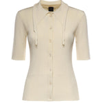 Polo in misto viscosa a coste 106316 A347C04 PINKO 
