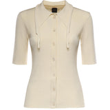 Polo in misto viscosa a coste 106316 A347C04 PINKO 