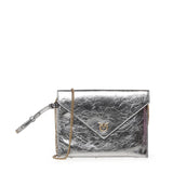 Pochette Envelope in pelle metallizzata con logo 104820 A2OTKZ7Q PINKO 