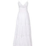 Abito maxi senza spalline in voile di misto cotone 201638 -WHITE CHARO RUIZ 