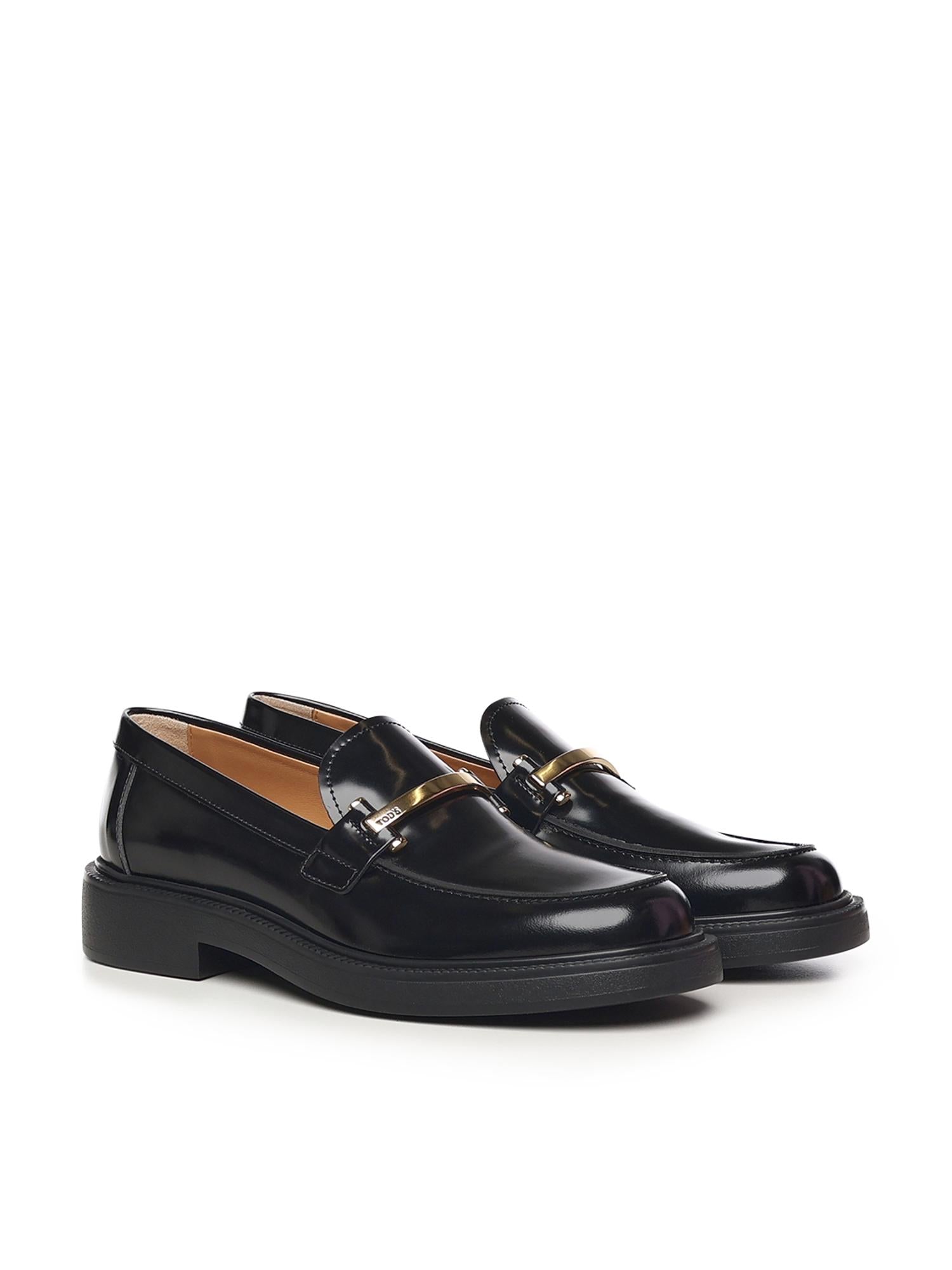 Mocassino con morsetto in pelle XXW20L0JO70SHA B999 TOD'S 
