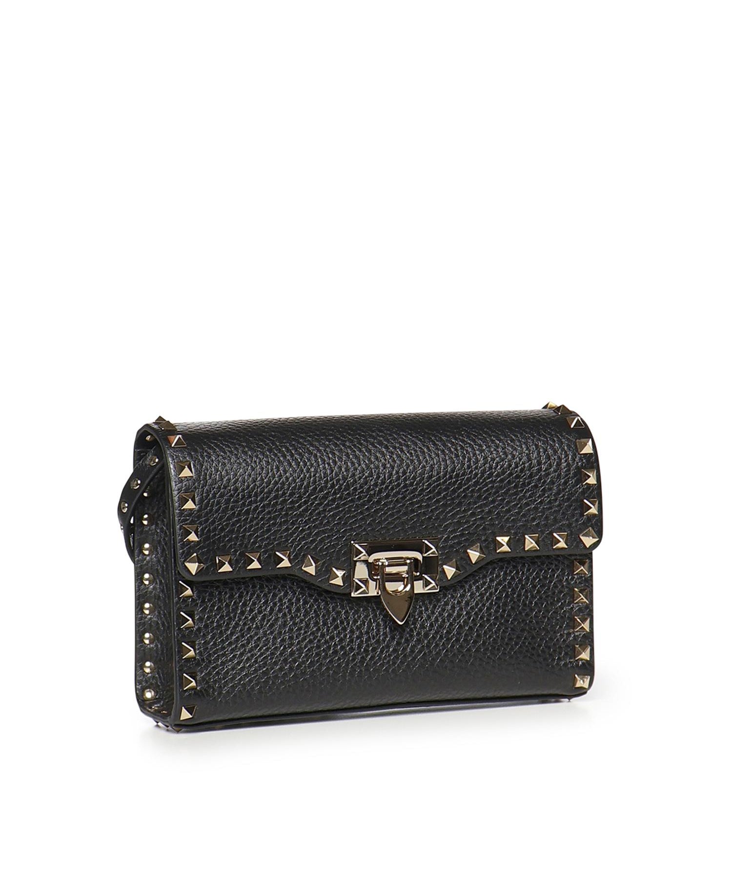 Borsa piccola a tracolla Rockstud in vitello granato 8W2B0181 VSF0NO VALENTINO GARAVANI 