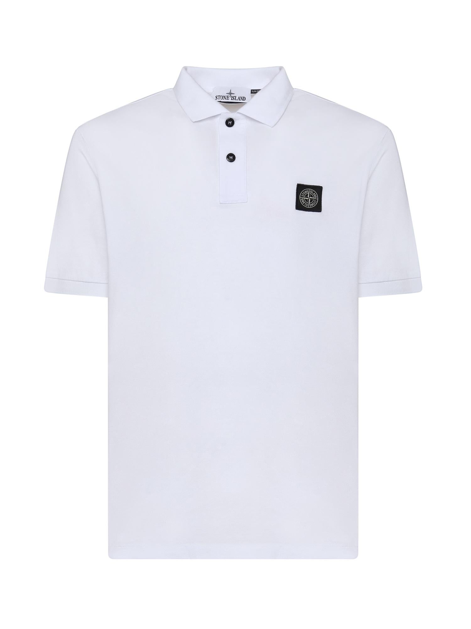 Polo in cotone con logo L1S152200008 S0017V1001 STONE ISLAND 