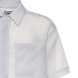 Camicia con logo in misto cotone SH003004 LIGHT GREY BONSAI 