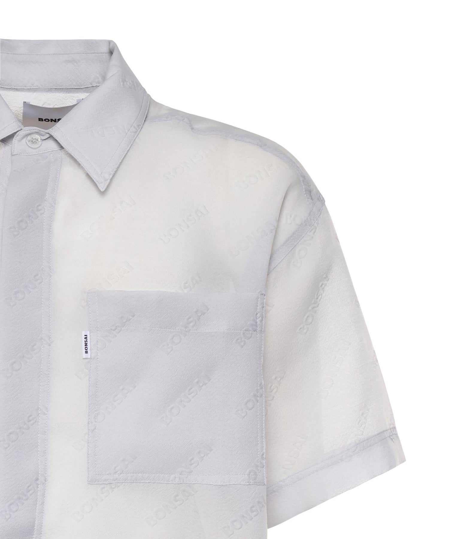 Camicia con logo in misto cotone SH003004 LIGHT GREY BONSAI 