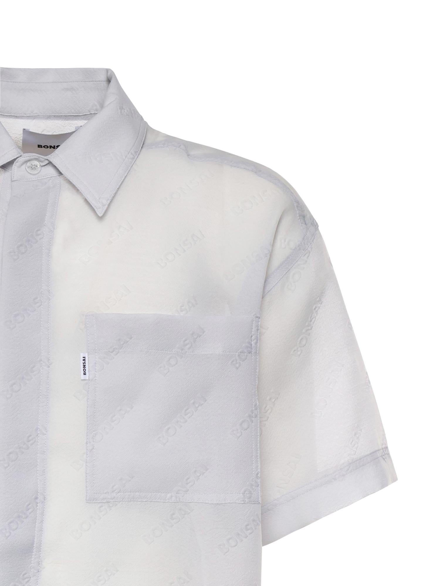 Camicia con logo in misto cotone SH003004 LIGHT GREY BONSAI 