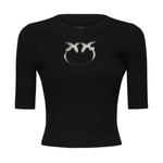 Maglia cropped con logo 102017 A18MZ99 PINKO 