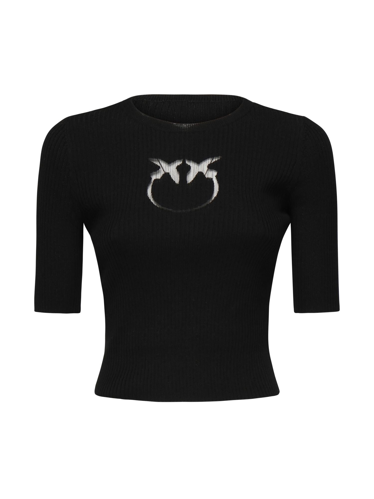 Maglia cropped con logo 102017 A18MZ99 PINKO 