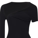 Abito lungo asimmetrico in jersey 425JR0735JS0145 9999 COURREGES 