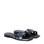 Sandali piatti Miryam<BR/> MIRYAM RETTILE JEANS GIULIANO GALIANO 