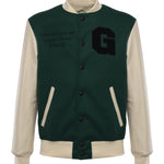 Bomber Varsity in nappa e tessuto VARSITY NAPPAVERDE GIULIANO GALIANO 