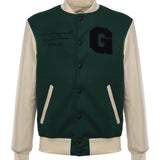Bomber Varsity in nappa e tessuto VARSITY NAPPAVERDE GIULIANO GALIANO 