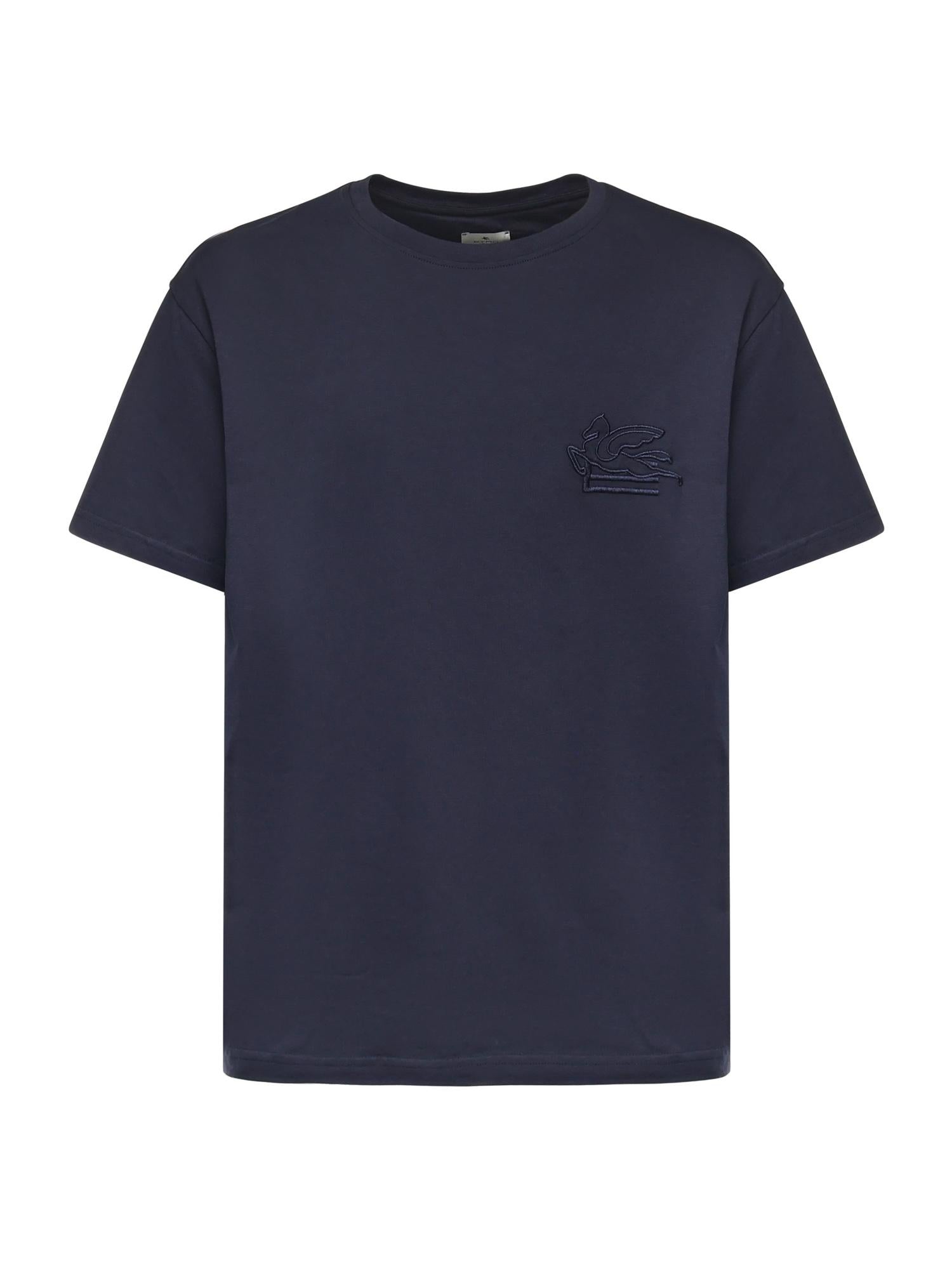 T-shirt in cotone con ricamo Pegaso MRMA0007 AR233B0065 ETRO 