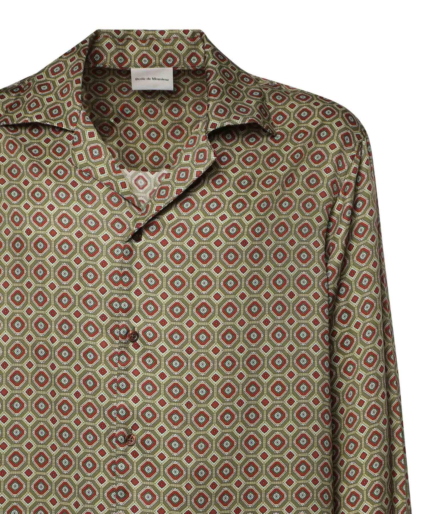 Camicia con stampa in viscosa KSH233VI032 KK Drôle de Monsieur 