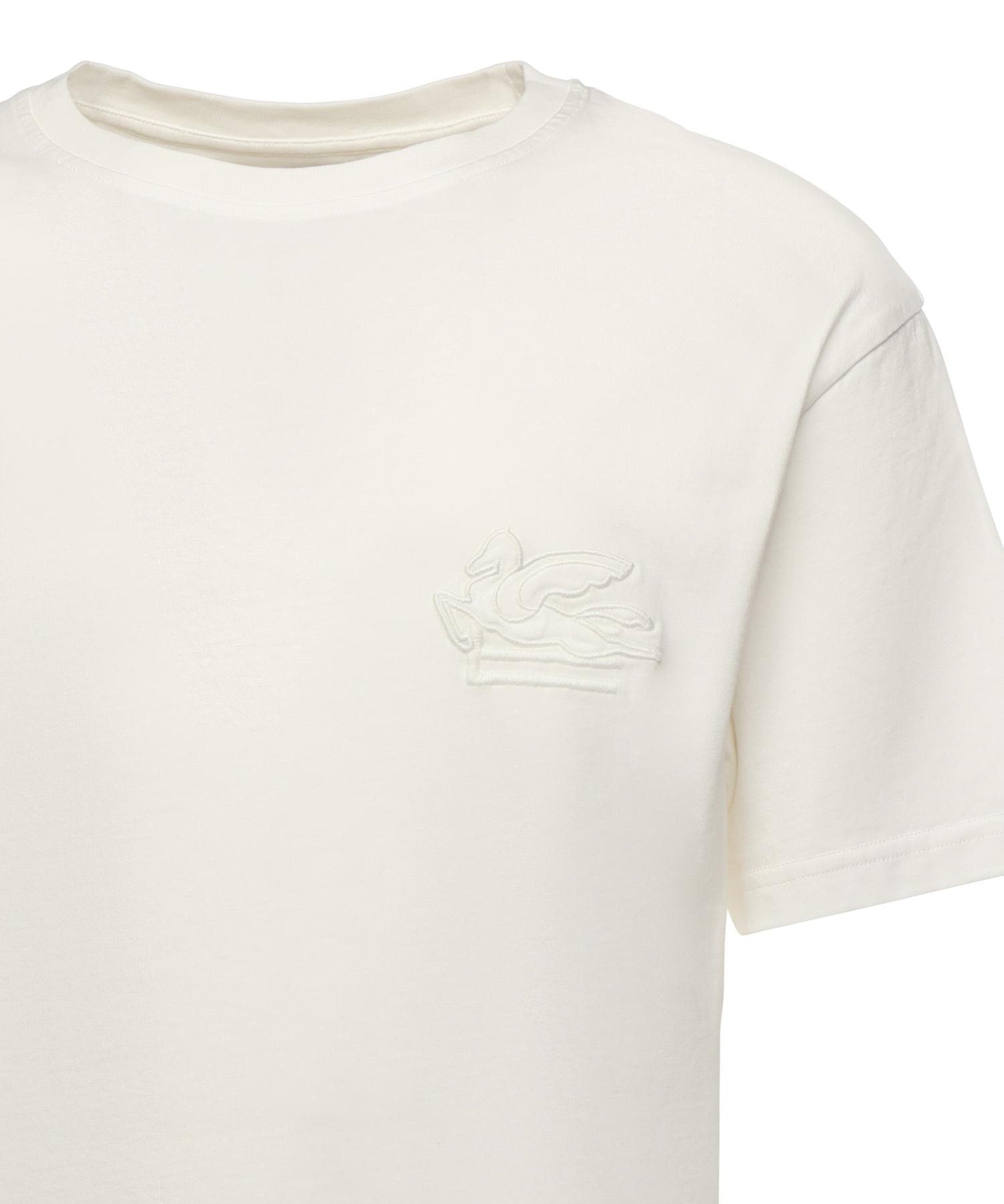 T-shirt in cotone con ricamo Pegaso MRMA0007 AR233W0800 ETRO 