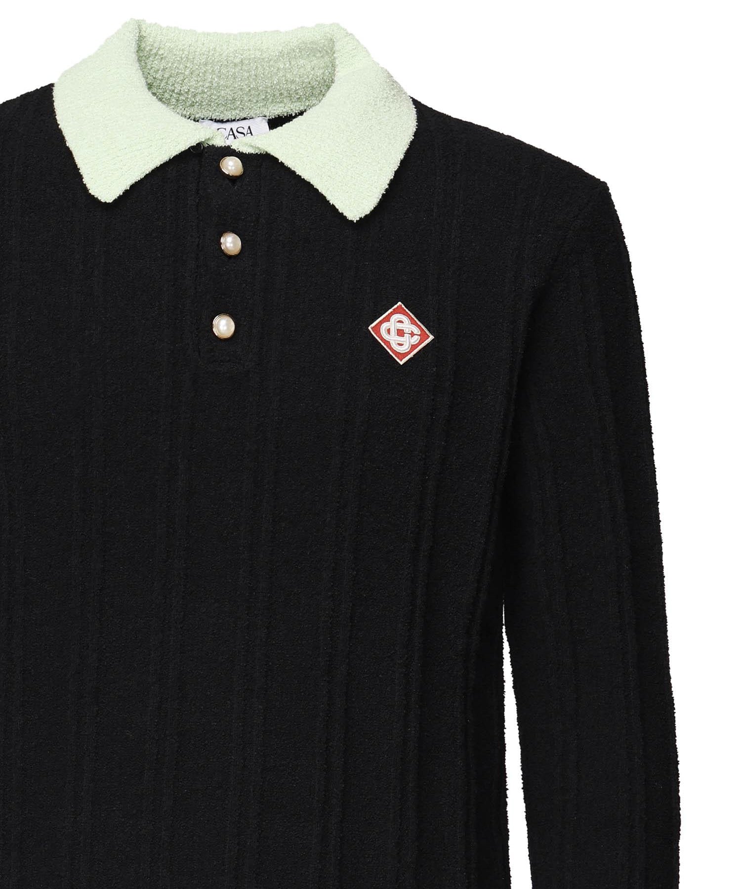 Polo in bouclé con logo MPF25KW100001  CASABLANCA 