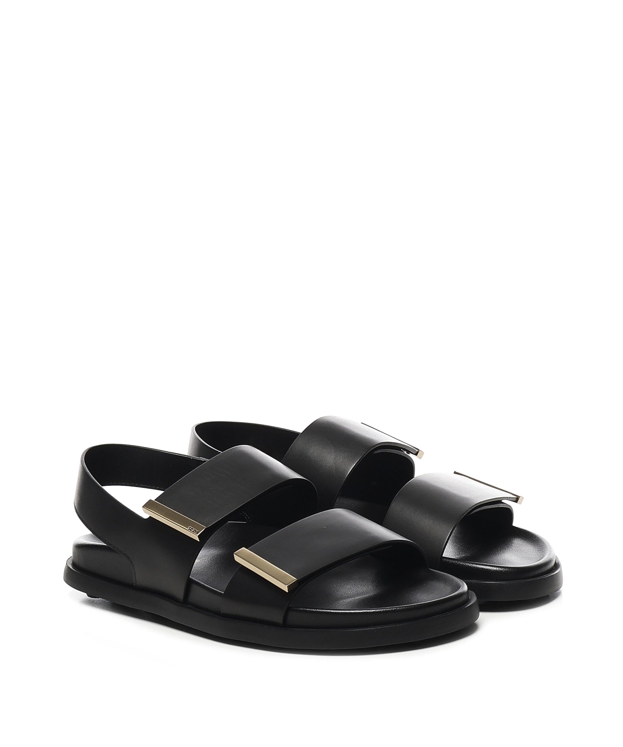 Sandalo a fasce in pelle XXW68K0JE60N6M B999 TOD'S 