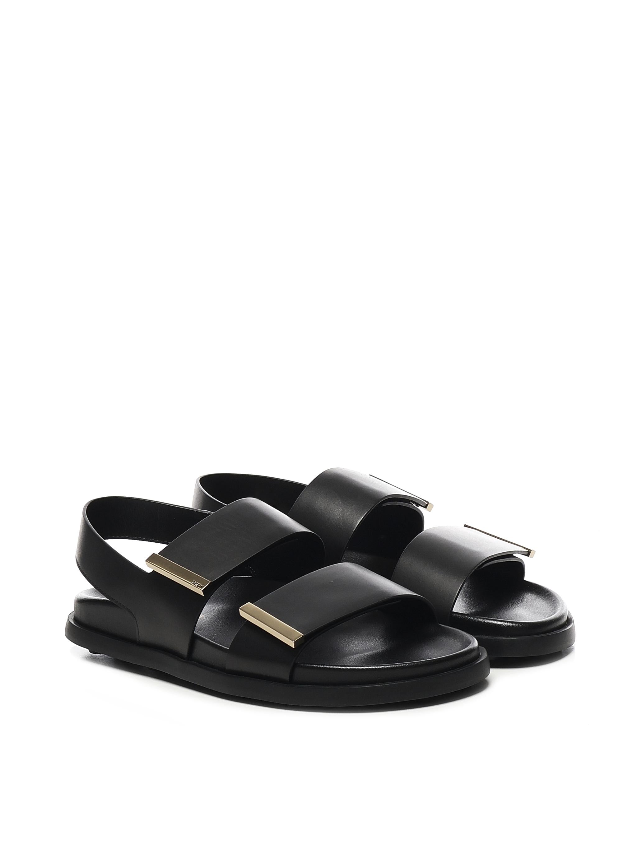 Sandalo a fasce in pelle XXW68K0JE60N6M B999 TOD'S 