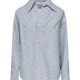 Camicia a righe in cotone e lino 819968 V5CW04028 BOTTEGA VENETA 
