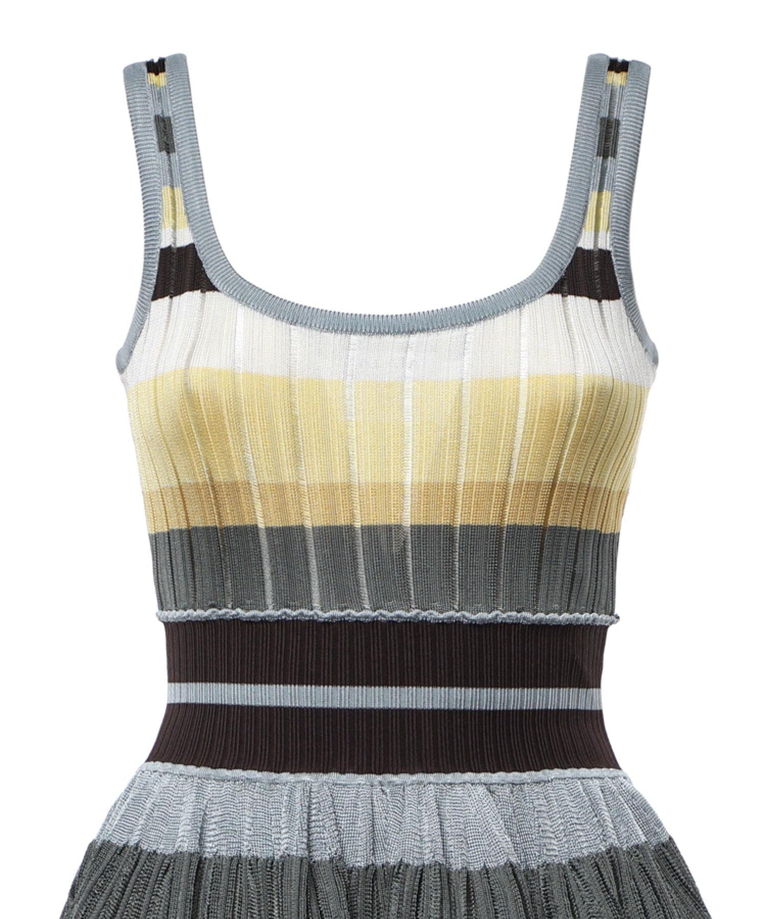 Abito corto in maglia a righe AA9R3100K266D 908 ALAIA 